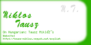 miklos tausz business card